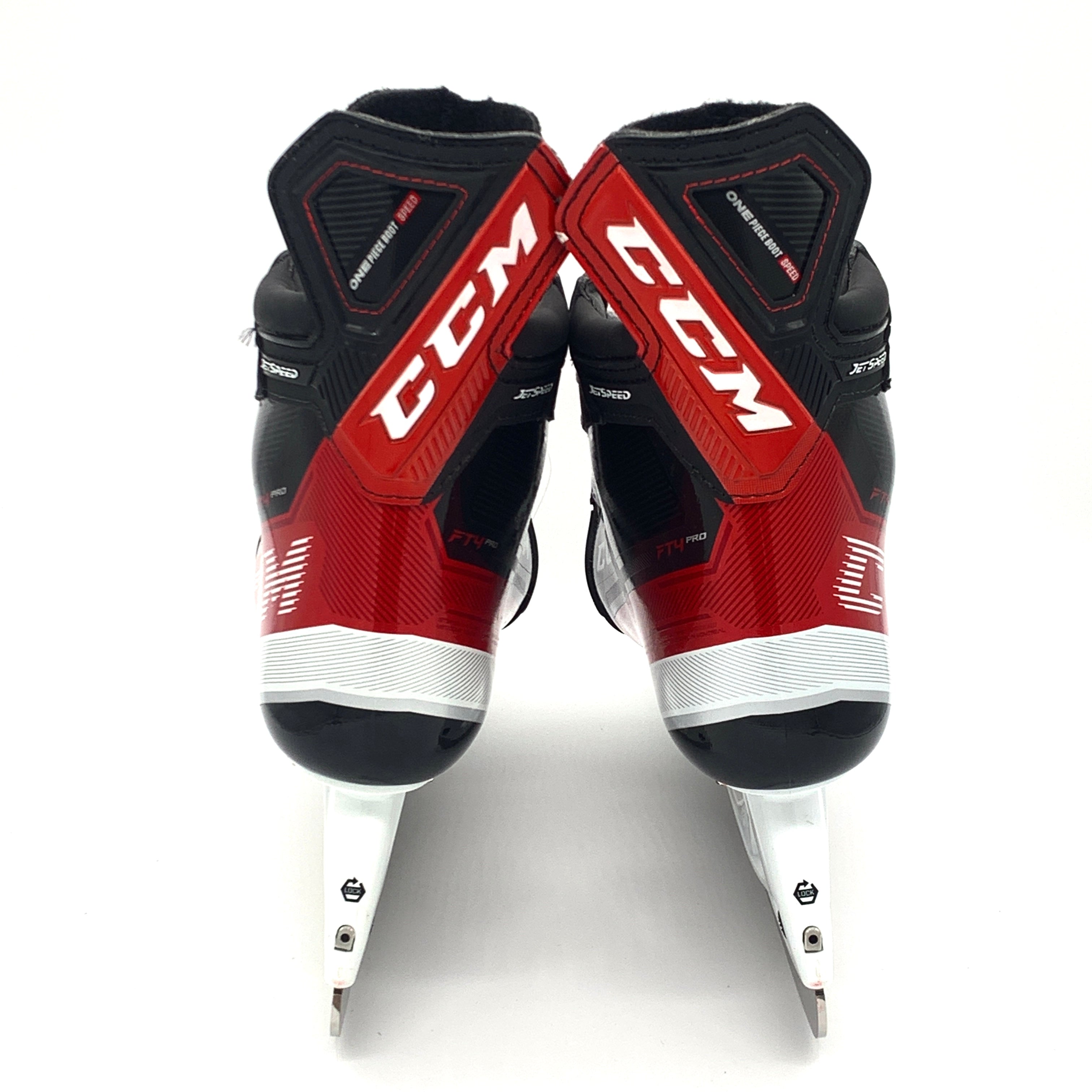 Patins de hockey CCM Jetspeed FT4 Pro – NHL Pro Stock – Tailles L8.5D/R8.25D – Dawson Mercer